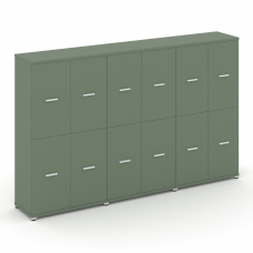 Concept Шкаф 3 широкие секции, 4 ниши CN.STS-432 W Кобо/Металл Белый 2500*420*1554