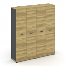 Concept Шкаф 2 широкие секции, 5 ниш CN.STS-528 A Дуб Винченцо/Антрацит/Металл Антрацит 1668*420*192