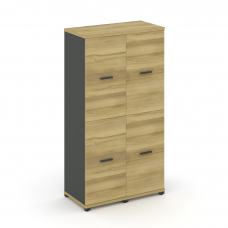 Concept Шкаф 2 узкие секции, 4 ниши CN.STU-422 A Дуб Винченцо/Антрацит/Металл Антрацит 836*420*1554