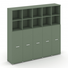 Concept Шкаф 5 узких секций, 5 ниш CN.STU-554 W Кобо/Металл Белый 2084*420*1922