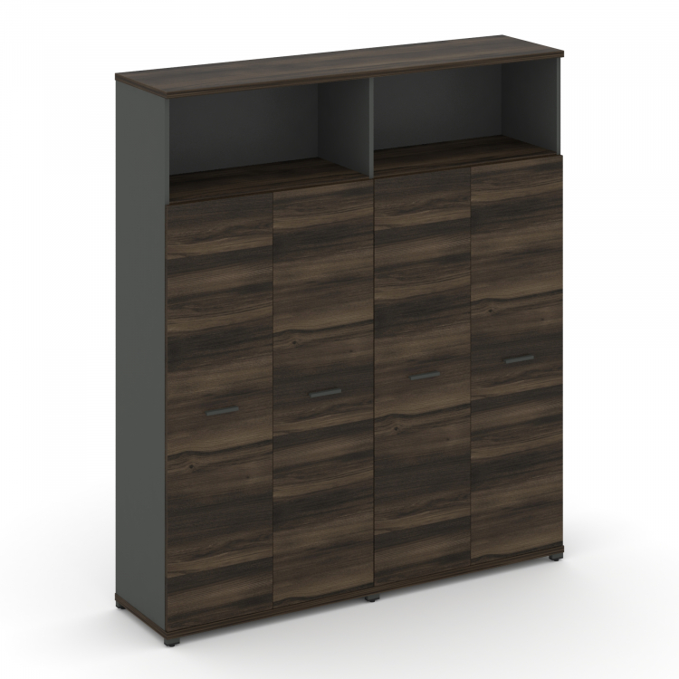 Concept Шкаф 2 широкие секции, 5 ниш CN.STS-526 A Дуб Мали/Антрацит/Металл Антрацит 1668*420*1922