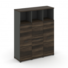 Concept Шкаф 3 узкие секции, 4 ниши CN.STU-433 A Дуб Мали/Антрацит/Металл Антрацит 1252*420*1554