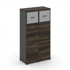 Concept Шкаф 2 узкие секции, 4 ниши CN.STU-424 RMB A Дуб Мали/Антрацит/Металл Антрацит/Сатин 836*420