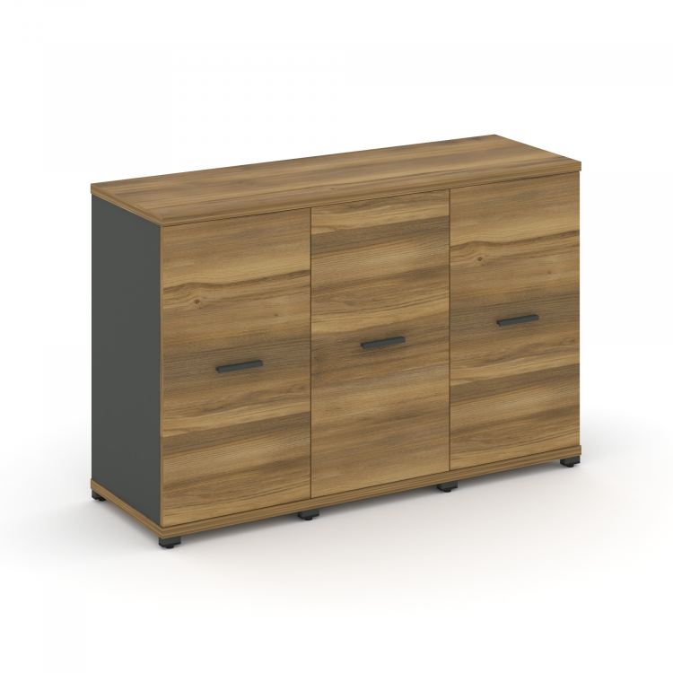 Concept Шкаф 3 узкие секции, 2 ниши CN.STU-233 A Сандал Янтарный/Антрацит/Металл Антрацит 1252*420*8