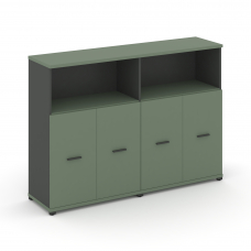 Concept Шкаф 2 широкие секции, 3 ниши CN.STS-323 A Кобо/Антрацит/Металл Антрацит 1668*420*1186