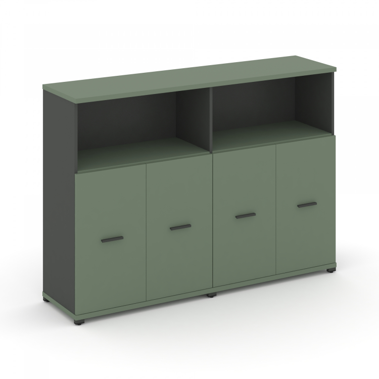 Concept Шкаф 2 широкие секции, 3 ниши CN.STS-323 A Кобо/Антрацит/Металл Антрацит 1668*420*1186