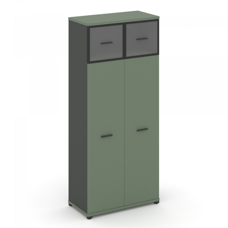 Concept Шкаф 1 широкая секция, 5 ниш CN.STS-517 RPB A Кобо/Антрацит/Металл Антрацит/Прозрачный 836*4