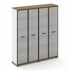 Concept Шкаф 2 широкие секции, 5 ниш CN.STS-528 RMB B Сандал Янтарный/Белый Бриллиант/Металл Черный/