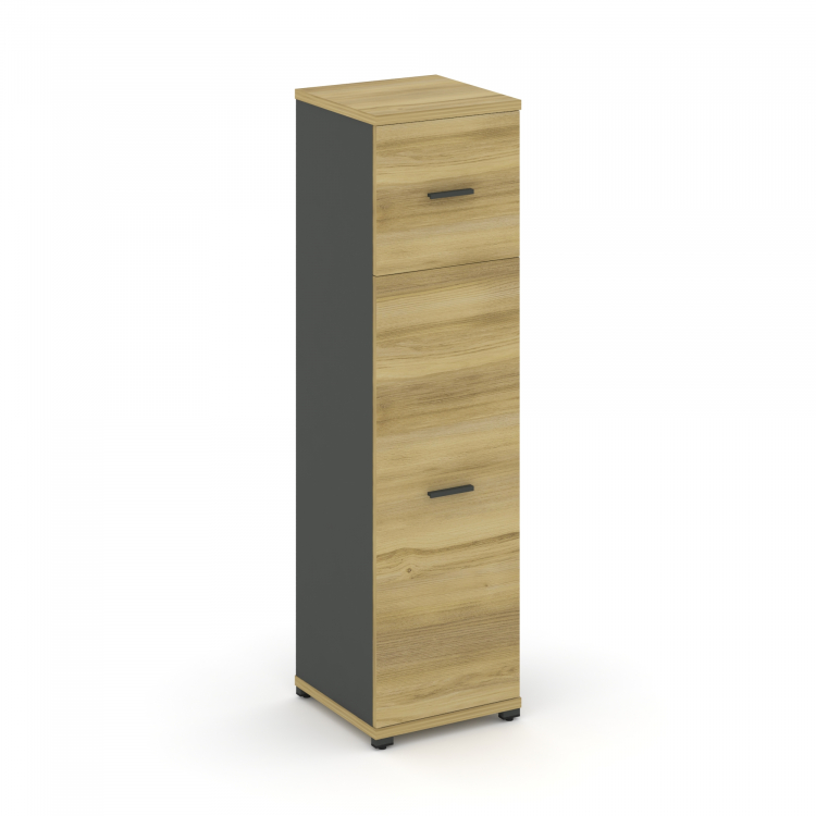 Concept Шкаф 1 узкая секция, 4 ниши CN.STU-414 A Дуб Винченцо/Антрацит/Металл Антрацит 420*420*1554