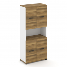 Concept Шкаф 1 широкая секция, 5 ниш CN.STS-513 B Сандал Янтарный/Белый Бриллиант/Металл Черный 836*