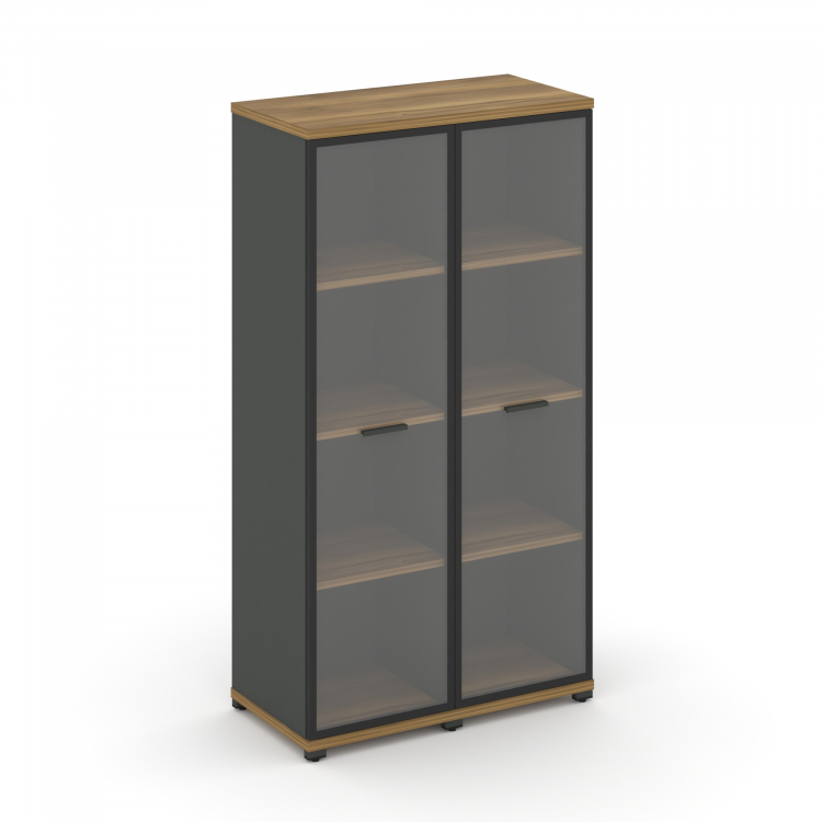 Concept Шкаф 2 узкие секции, 4 ниши CN.STU-426 RPB A Сандал Янтарный/Антрацит/Металл Антрацит/Прозра