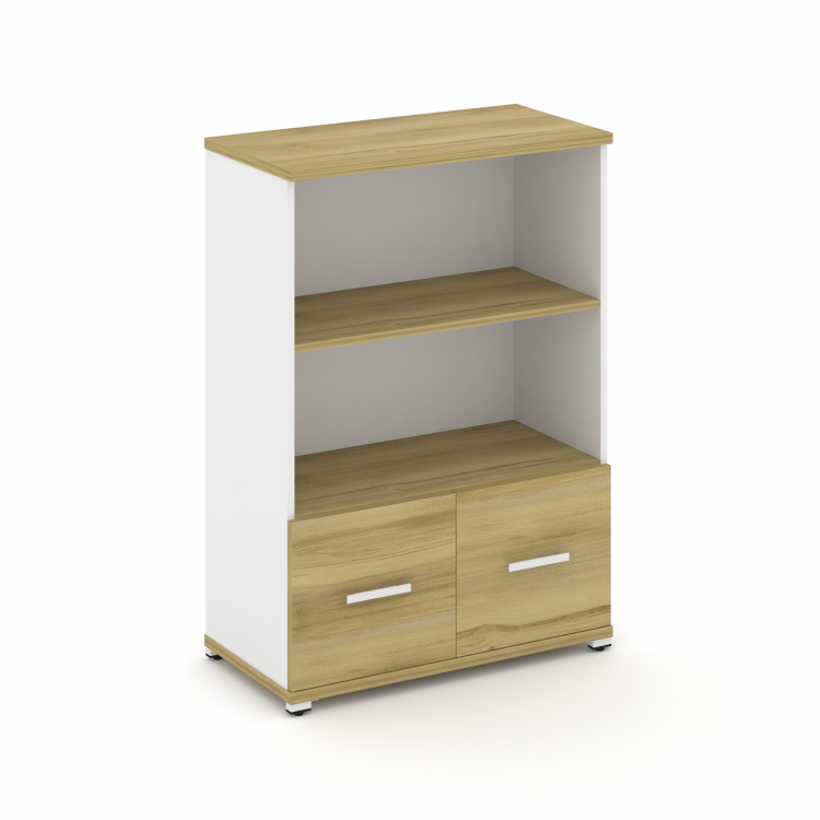 Concept Шкаф 1 широкая секция, 3 ниши CN.STS-311 W Дуб Винченцо/Белый Бриллиант/Металл Белый 836*420