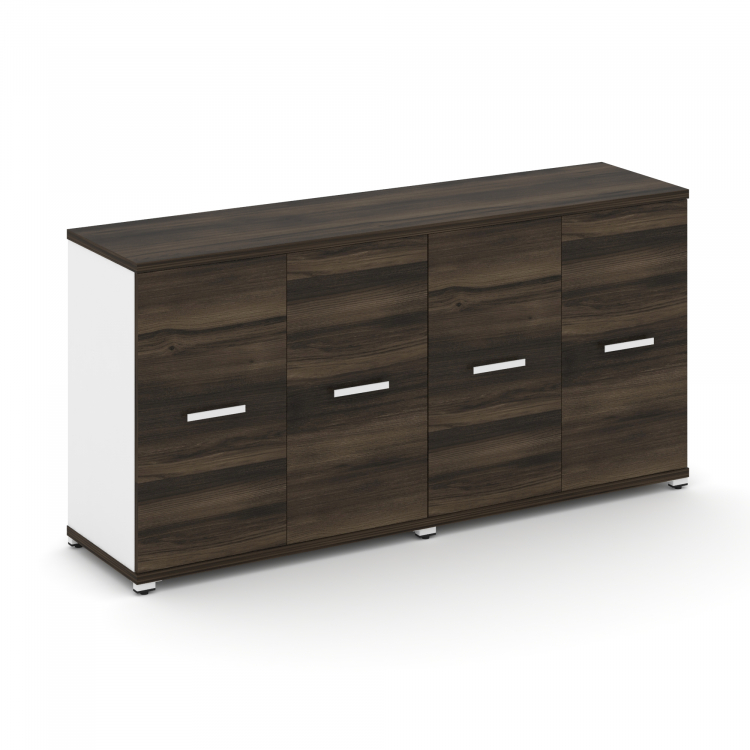 Concept Шкаф 2 широкие секции, 2 нишии CN.STS-223 W Дуб Мали/Белый Бриллиант/Металл Белый 1668*420*8