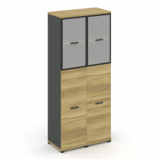 Concept Шкаф 2 узкие секции, 5 ниш CN.STU-525 RMB A Дуб Винченцо/Антрацит/Металл Антрацит/Сатин 836*