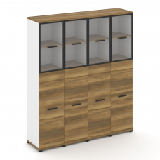 Concept Шкаф 4 узкие секции, 5 ниш CN.STU-545 RPB B Сандал Янтарный/Белый Бриллиант/Металл Черный/Пр