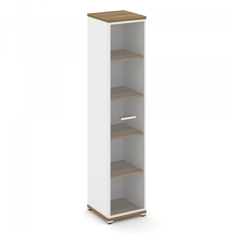 Concept Шкаф 1 узкая секция, 5 ниш CN.STU-518 RPW W Сандал Янтарный/Белый Бриллиант/Металл Белый/Про