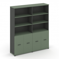 Concept Шкаф 2 широкие секции, 5 ниш CN.STS-521 A Кобо/Антрацит/Металл Антрацит 1668*420*1922