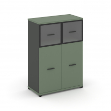 Concept Шкаф 1 широкая секция, 3 ниши CN.STS-314 RPB A Кобо/Антрацит/Металл Антрацит/Прозрачный 836*