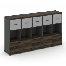 Concept Шкаф 5 узких секций, 3 ниши CN.STU-355 RMB A Дуб Мали/Антрацит/Металл Антрацит/Сатин 2084*42