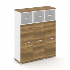 Concept Шкаф 3 узкие секции, 4 ниши CN.STU-434 RMW W Сандал Янтарный/Белый Бриллиант/Металл Белый/Са