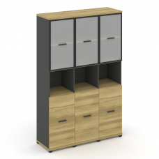 Concept Шкаф 3 узкие секции, 5 ниш CN.STU-533 RMB A Дуб Винченцо/Антрацит/Металл Антрацит/Сатин 1252