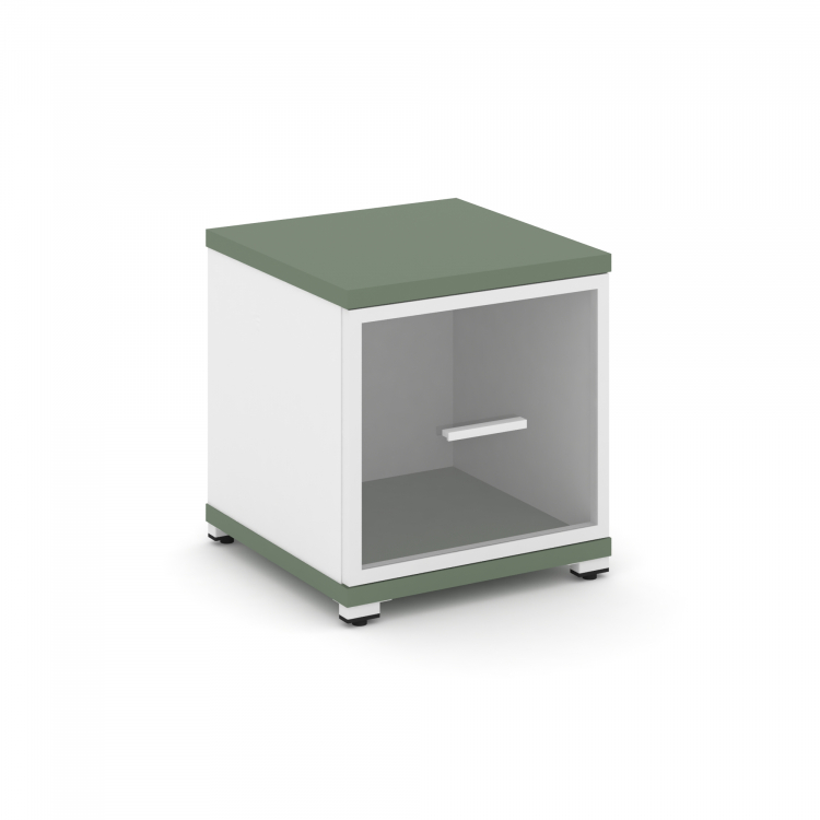 Concept Шкаф 1 узкая секция, 1 ниша CN.STU-113 RPW W Кобо/Белый Бриллиант/Металл Белый/Прозрачный 42