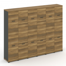 Concept Шкаф 6 узких секций, 5 ниш CN.STU-565 A Сандал Янтарный/Антрацит/Металл Антрацит 2500*420*19