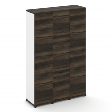 Concept Шкаф 3 узкие секции, 5 ниш CN.STU-535 B Дуб Мали/Белый Бриллиант/Металл Черный 1252*420*1922