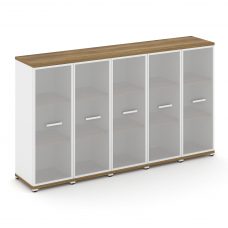 Concept Шкаф 5 узких секций, 3 ниши CN.STU-356 RMW W Сандал Янтарный/Белый Бриллиант/Металл Белый/Са