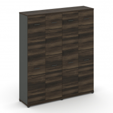 Concept Шкаф 2 широкие секции, 5 ниш CN.STS-527 A Дуб Мали/Антрацит/Металл Антрацит 1668*420*1922