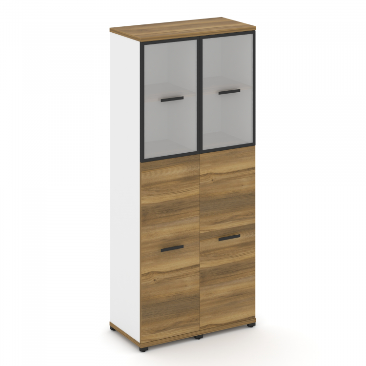 Concept Шкаф 2 узкие секции, 5 ниш CN.STU-525 RMB B Сандал Янтарный/Белый Бриллиант/Металл Черный/Са