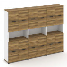 Concept Шкаф 3 широкие секции, 5 ниш CN.STS-533 B Сандал Янтарный/Белый Бриллиант/Металл Черный 2500