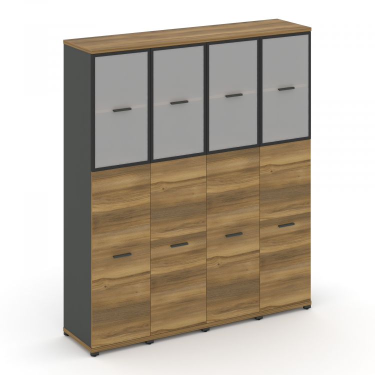 Concept Шкаф 4 узкие секции, 5 ниш CN.STU-545 RMB A Сандал Янтарный/Антрацит/Металл Антрацит/Сатин 1