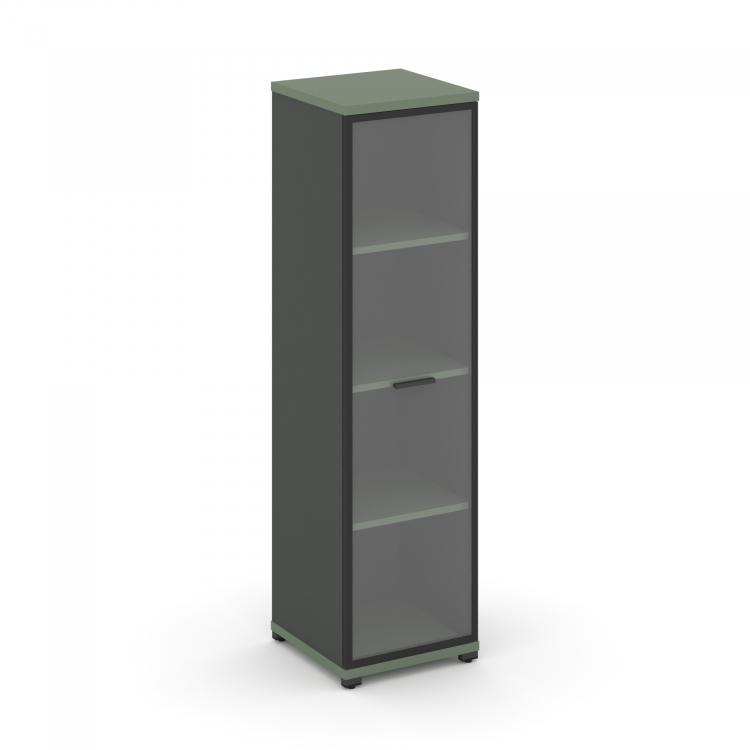 Concept Шкаф 1 узкая секция, 4 ниши CN.STU-416 RPB A Кобо/Антрацит/Металл Антрацит/Прозрачный 420*42