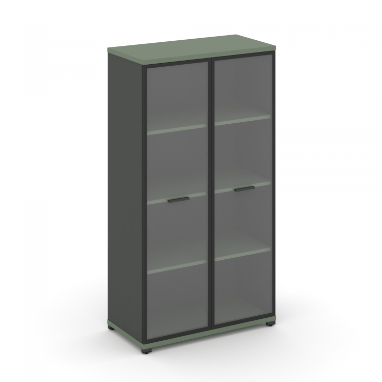 Concept Шкаф 1 широкая секция, 4 ниши CN.STS-416 RPB A Кобо/Антрацит/Металл Антрацит/Прозрачный 836*