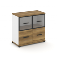 Concept Шкаф 1 широкая секция, 2 ниши CN.STS-212 RPB B Сандал Янтарный/Белый Бриллиант/Металл Черный