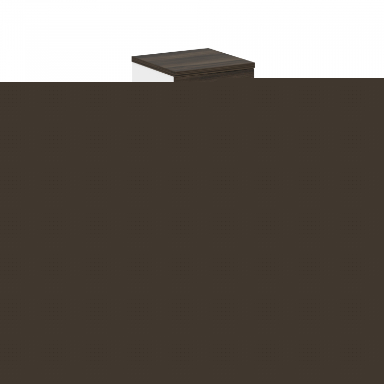 Concept Шкаф 1 узкая секция, 3 ниши CN.STU-312 W Дуб Мали/Белый Бриллиант/Металл Белый 420*420*1186