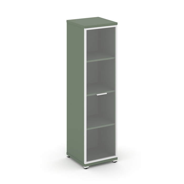 Concept Шкаф 1 узкая секция, 4 ниши CN.STU-416 RPW W Кобо/Металл Белый/Прозрачный 420*420*1554