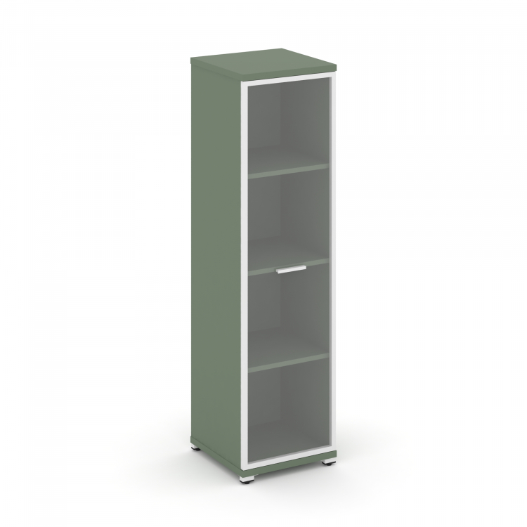 Concept Шкаф 1 узкая секция, 4 ниши CN.STU-416 RPW W Кобо/Металл Белый/Прозрачный 420*420*1554