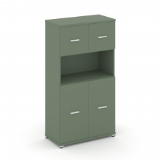 Concept Шкаф 1 широкая секция, 4 ниши CN.STS-415 W Кобо/Металл Белый 836*420*1554