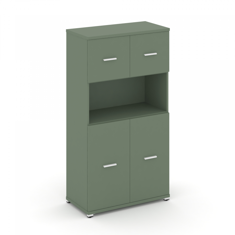 Concept Шкаф 1 широкая секция, 4 ниши CN.STS-415 W Кобо/Металл Белый 836*420*1554