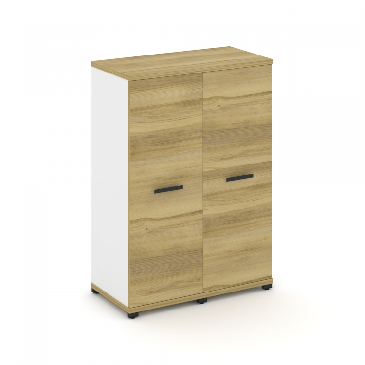 Concept Шкаф 2 узкие секции, 3 ниши CN.STU-326 B Дуб Винченцо/Белый Бриллиант/Металл Черный 836*420*