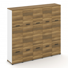 Concept Шкаф 5 узких секций, 5 ниш CN.STU-552 B Сандал Янтарный/Белый Бриллиант/Металл Черный 2084*4