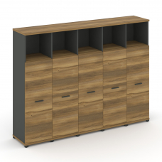 Concept Шкаф 5 узких секций, 4 ниши CN.STU-453 A Сандал Янтарный/Антрацит/Металл Антрацит 2084*420*1