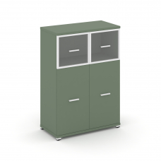 Concept Шкаф 1 широкая секция, 3 ниши CN.STS-314 RPW W Кобо/Металл Белый/Прозрачный 836*420*1186