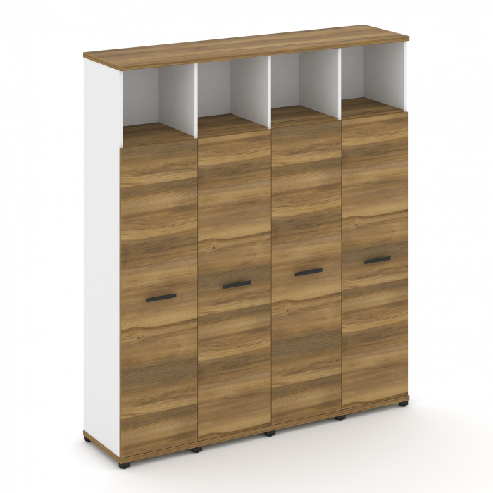 Concept Шкаф 4 узкие секции, 5 ниш CN.STU-546 B Сандал Янтарный/Белый Бриллиант/Металл Черный 1668*4