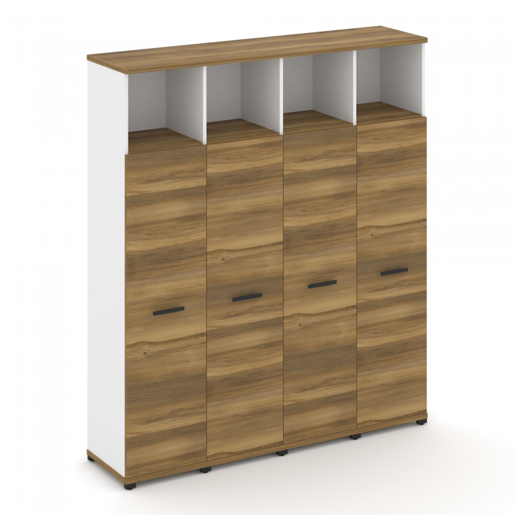 Concept Шкаф 4 узкие секции, 5 ниш CN.STU-546 B Сандал Янтарный/Белый Бриллиант/Металл Черный 1668*4