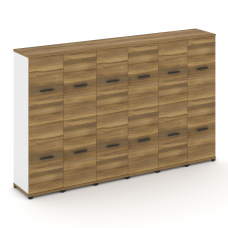 Concept Шкаф 6 узких секций, 4 ниши CN.STU-462 B Сандал Янтарный/Белый Бриллиант/Металл Черный 2500*