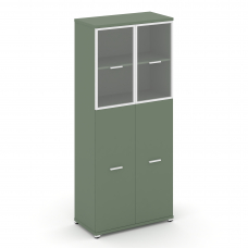 Concept Шкаф 1 широкая секция, 5 ниш CN.STS-515 RPW W Кобо/Металл Белый/Прозрачный 836*420*1922