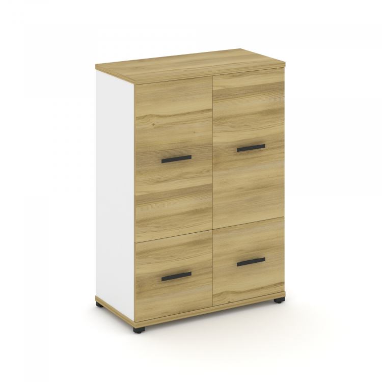 Concept Шкаф 1 широкая секция, 3 ниши CN.STS-312 B Дуб Винченцо/Белый Бриллиант/Металл Черный 836*42